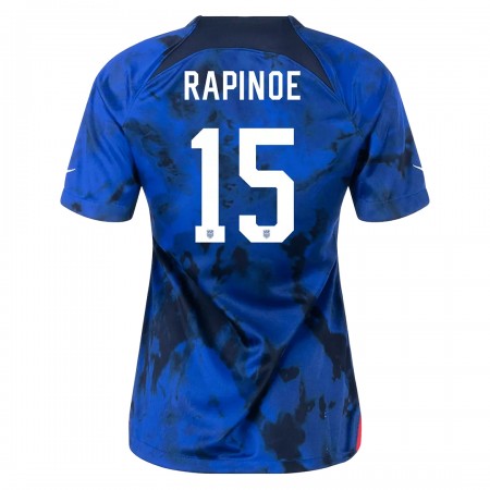 Virallinen pelipaita Yhdysvallat RAPINOE 15 Vieras World Cup 2022 Lyhythihainen - Naisten